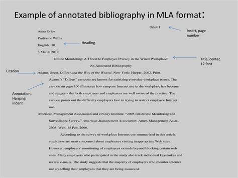 annotated bibliography powerpoint|MLA Style Annotated Bibliography .